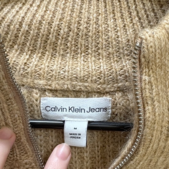 Calvin Klein Women's Beige Cowl Neck Sweater - Picture 2 of 4